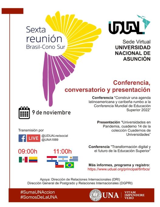 Sexta reunión Brasil – Cono Sur convocada por la Unión de Universidades de América Latina y el Caribe (UDUAL)