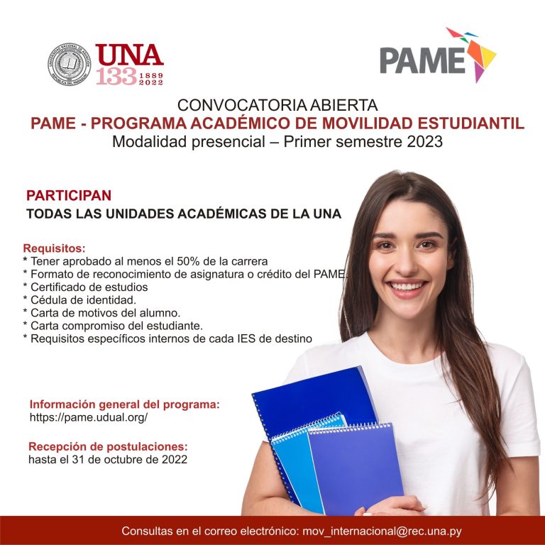 Convocatoria Abierta Programa Académico de Movilidad Educativa (PAME)